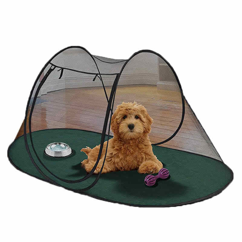 Üçgen Şekilli Otomatik Katlanabilir Şişme Yıkanabilir Taşınabilir Pop-up Köpek ve Kedi Kamp Çadırı