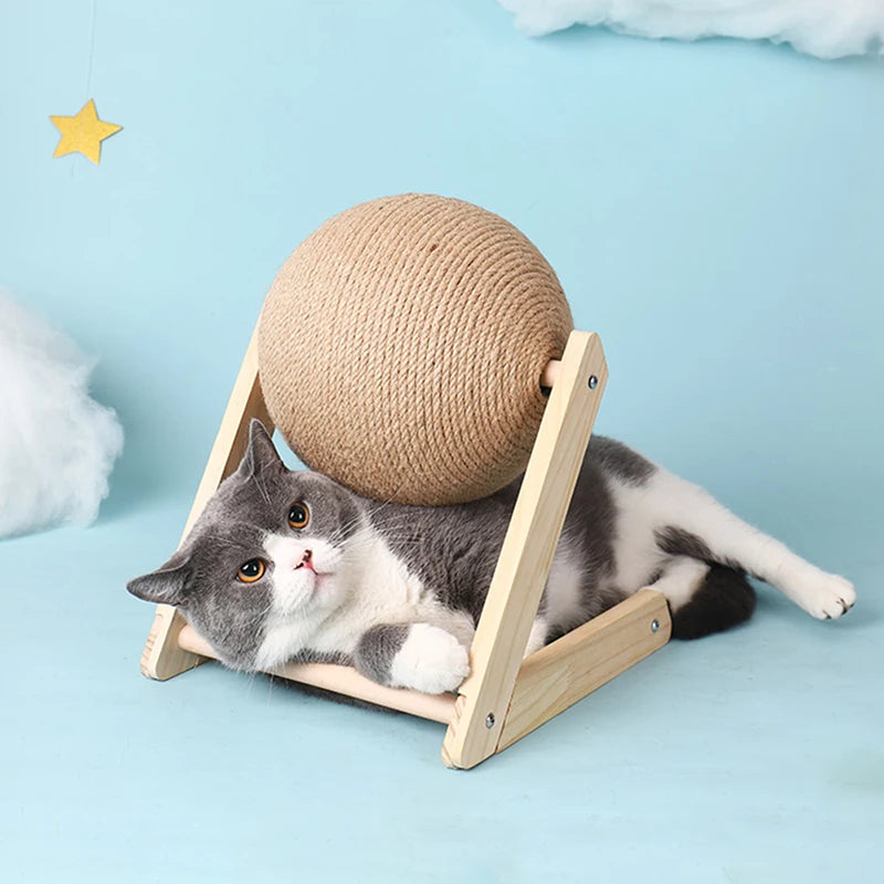 Kedi Tırmalama Topu – Doğal Sicim Halatlı, Tırnak Bileme ve Oyun İçin Dayanıklı Kedi Oyuncağı