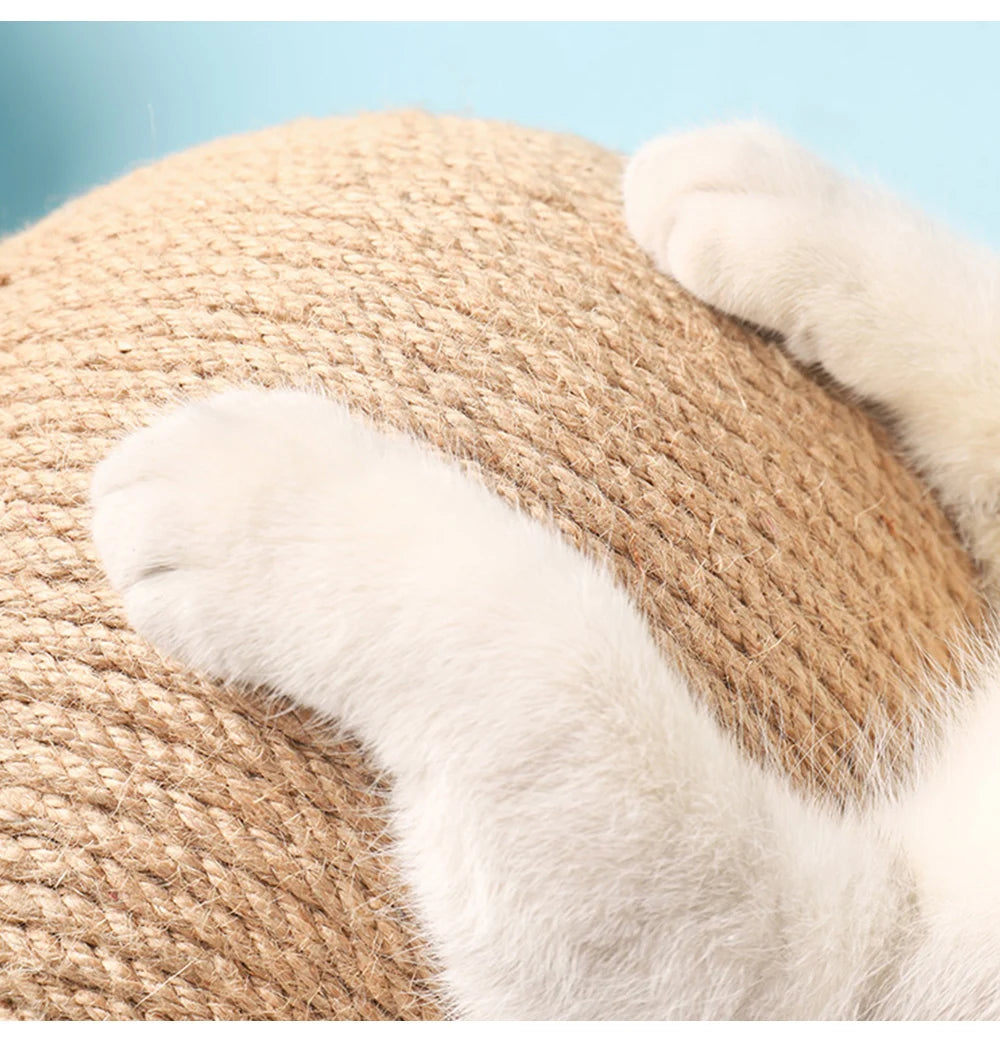 Kedi Tırmalama Topu – Doğal Sicim Halatlı, Tırnak Bileme ve Oyun İçin Dayanıklı Kedi Oyuncağı