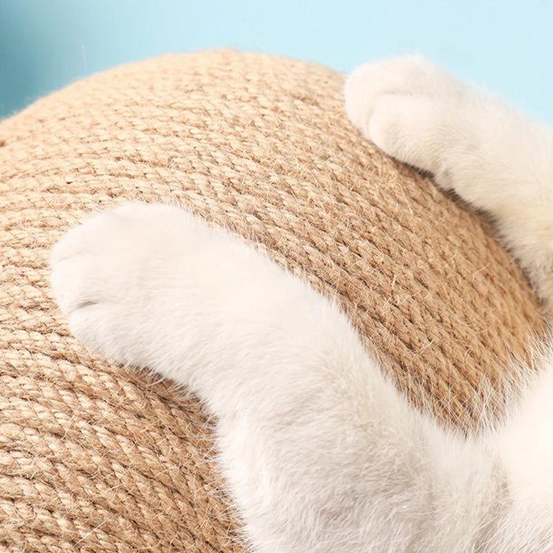 Kedi Tırmalama Topu – Doğal Sicim Halatlı, Tırnak Bileme ve Oyun İçin Dayanıklı Kedi Oyuncağı