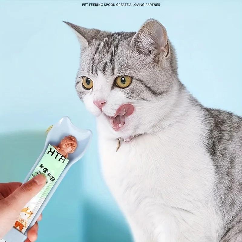 Kedi Sıvı Ödül Maması Kaşığı – Sıkmalı Mama Besleyici, Pratik Yalama Aparatı