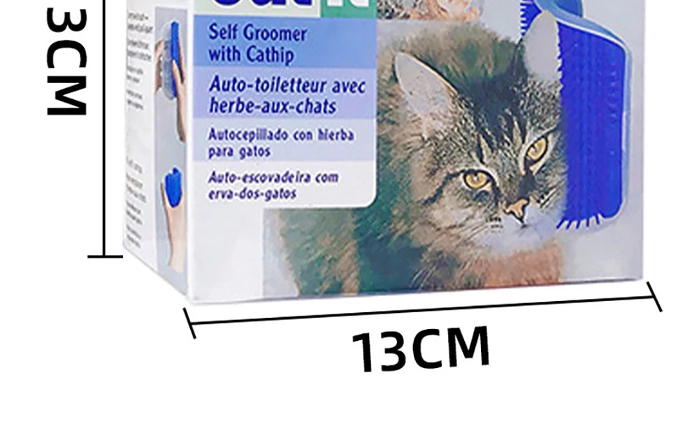 Köşe Masaj Tarağı – Kedi İçin Tüy Toplayıcı, Catnip Uyumlu Sabit Masaj Fırçası