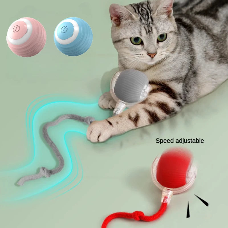 Akıllı Elektrikli Kedi Topu – Sensörlü, Şarjlı, Otomatik Hareketli Oyuncak