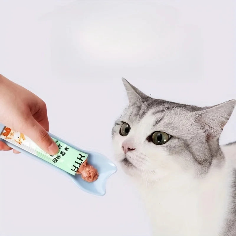 Kedi Sıvı Ödül Maması Kaşığı – Sıkmalı Mama Besleyici, Pratik Yalama Aparatı
