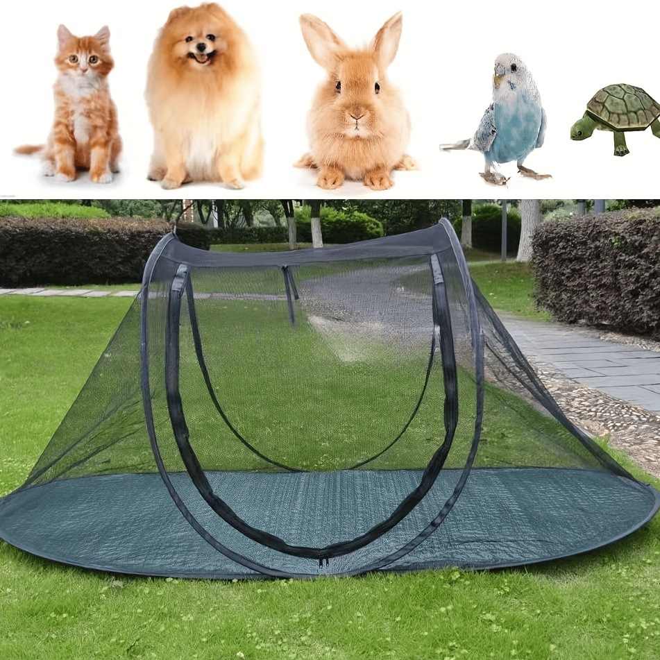 Üçgen Şekilli Otomatik Katlanabilir Şişme Yıkanabilir Taşınabilir Pop-up Köpek ve Kedi Kamp Çadırı