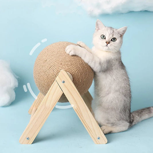 Kedi Tırmalama Topu – Doğal Sicim Halatlı, Tırnak Bileme ve Oyun İçin Dayanıklı Kedi Oyuncağı