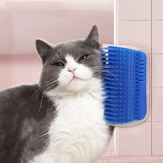 Köşe Masaj Tarağı – Kedi İçin Tüy Toplayıcı, Catnip Uyumlu Sabit Masaj Fırçası